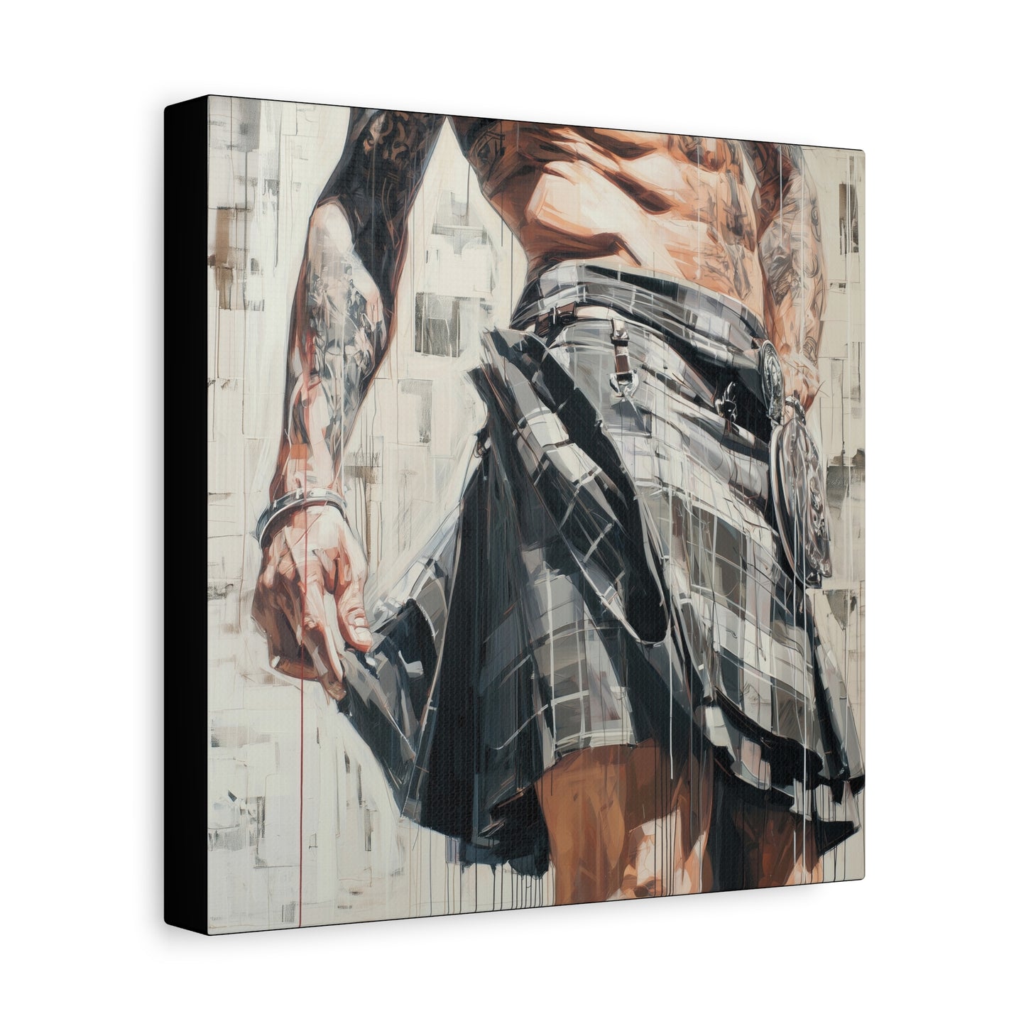 Gallery Wrapped Canvas, Kilts and Carnage Art Canvas, Erotic Pinup Art Canvas – Torin