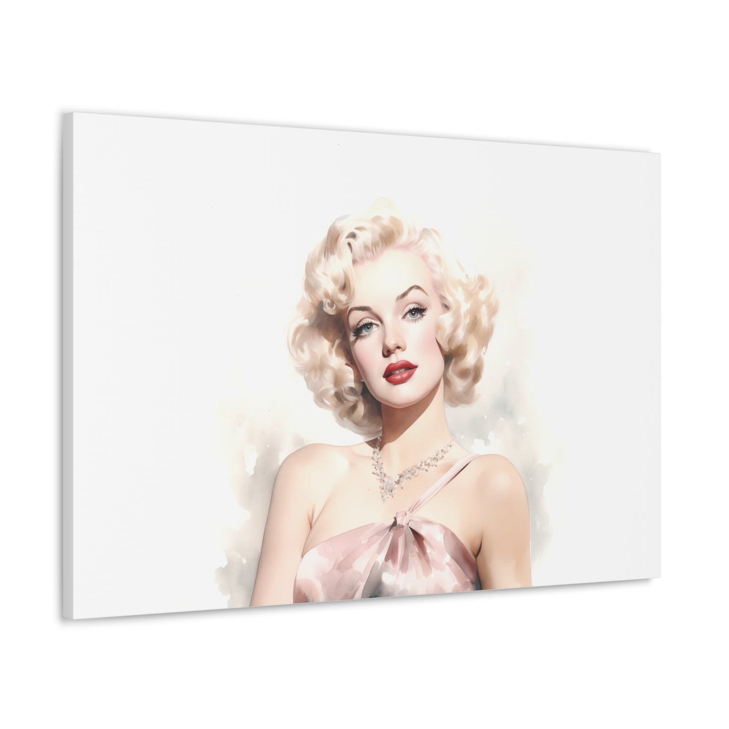 Canvas Wall Art, Gallery Wrapped Pop Art, Celebrity Wall Art – Marilyn Monroe - Pink