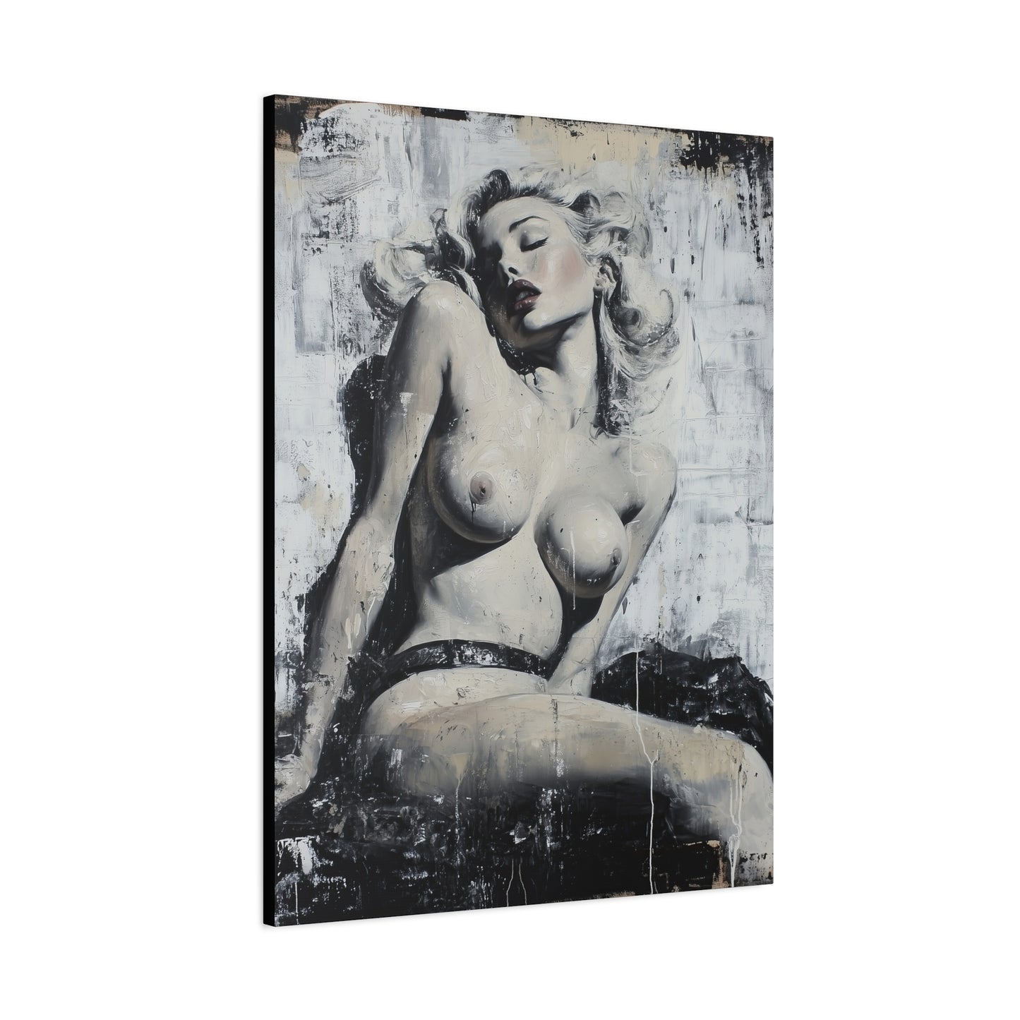 Gallery Wrapped Canvas, Guilt and Grit Adult Art Canvas, Erotic Pinup Art Canvas – Livia