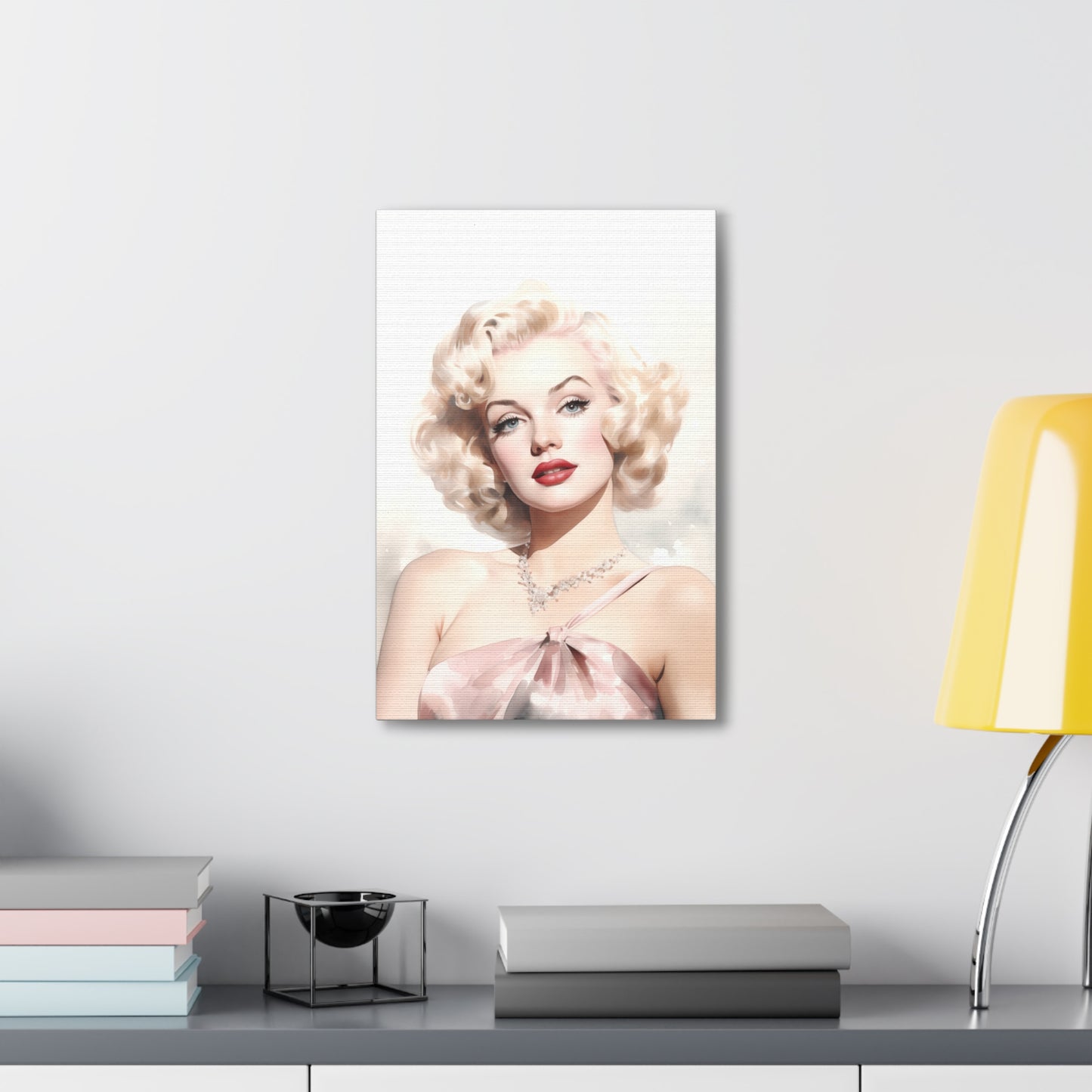 Canvas Wall Art, Gallery Wrapped Pop Art, Celebrity Wall Art – Marilyn Monroe - Pink