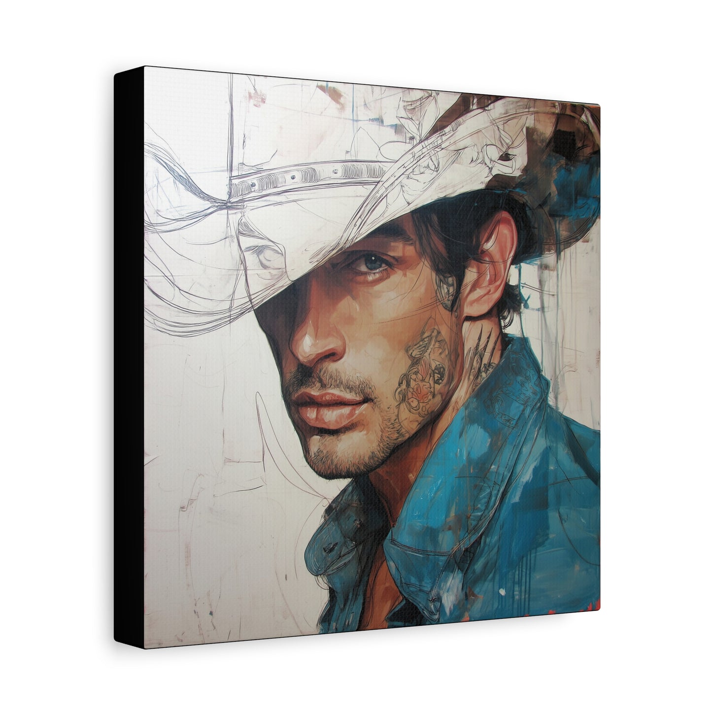 Gallery Wrapped Canvas, Wranglers and Wreckage Art Canvas, Erotic Pinup Art Canvas – Jack