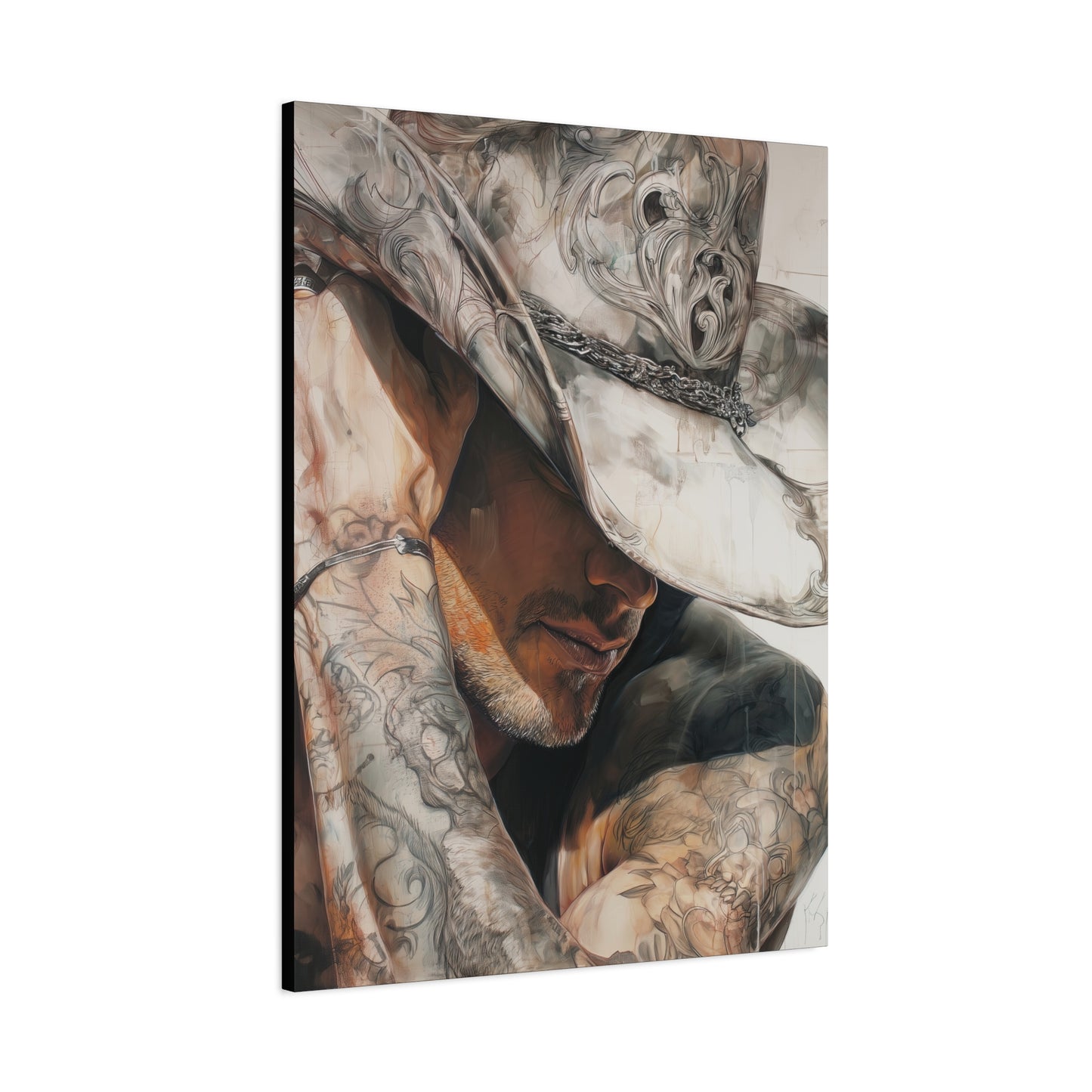 Gallery Wrapped Canvas, Wranglers and Wreckage Art Canvas, Erotic Pinup Art Canvas – Chase