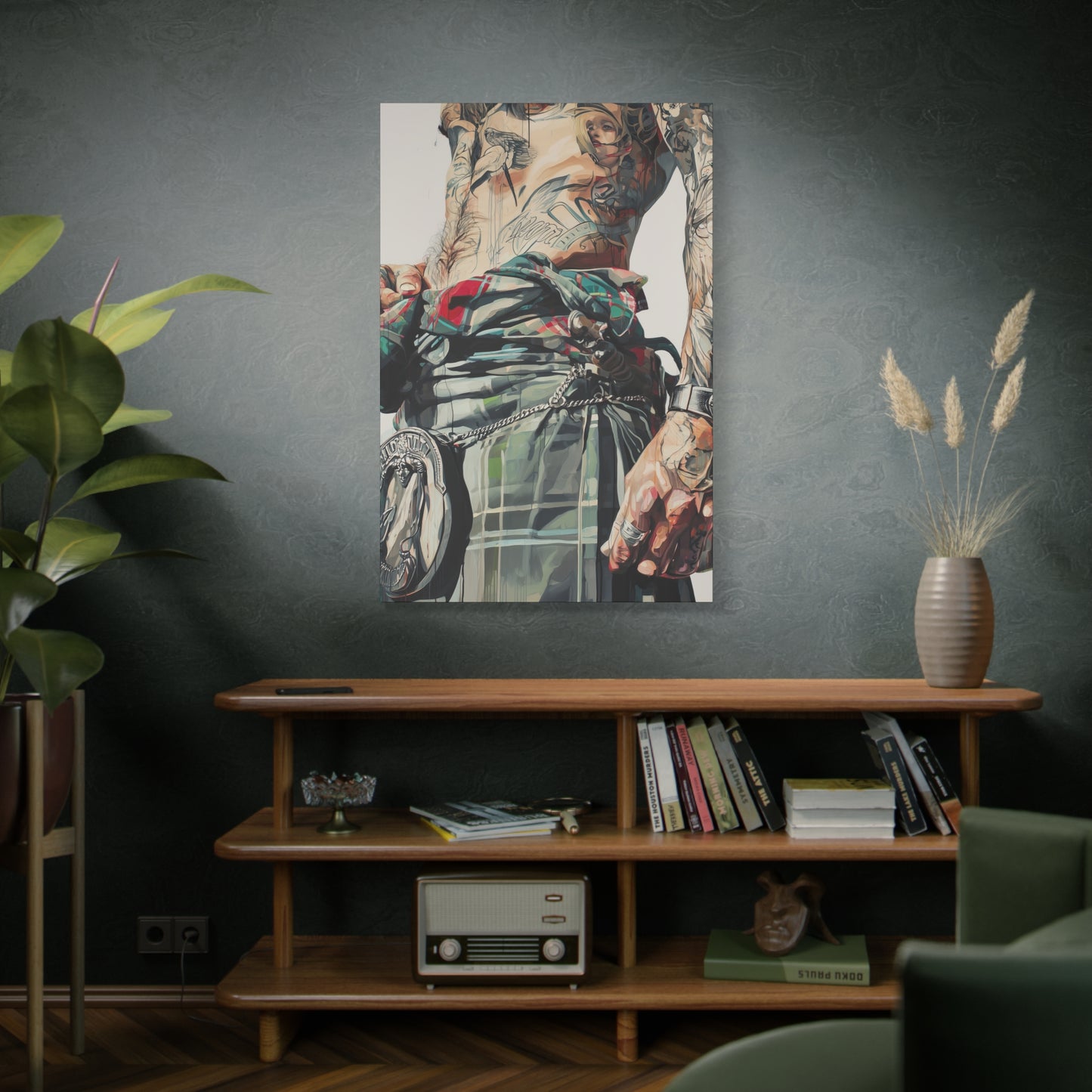 Gallery Wrapped Canvas, Kilts and Carnage Art Canvas, Erotic Pinup Art Canvas – Fraser