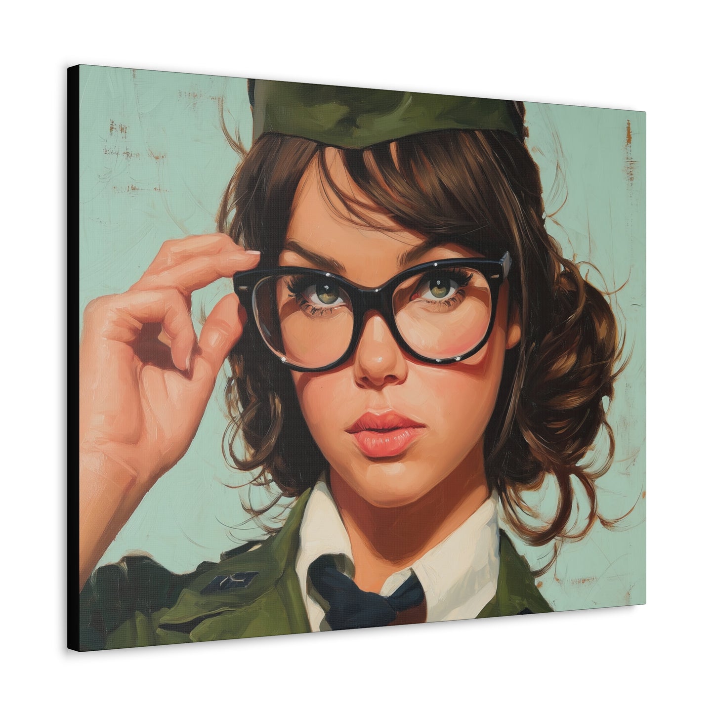 Gallery Wrapped Canvas, Liberty and Lace Art Canvas, Erotic Pinup Art Canvas – Piper