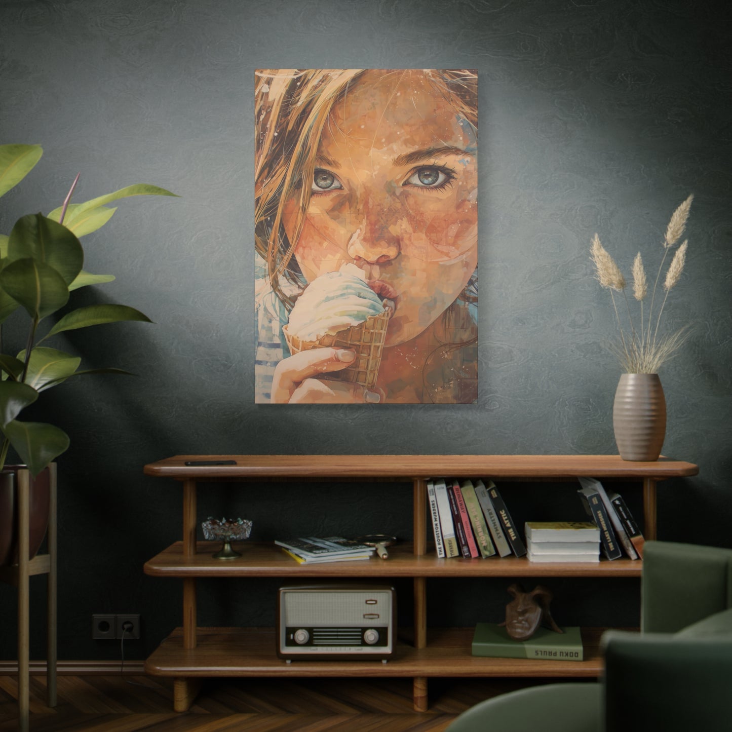 Gallery Wrapped Canvas, Sweet Summer Nostalgia, Sugar and Spice Art Canvas, Ice Cream Dreams Art – Bea