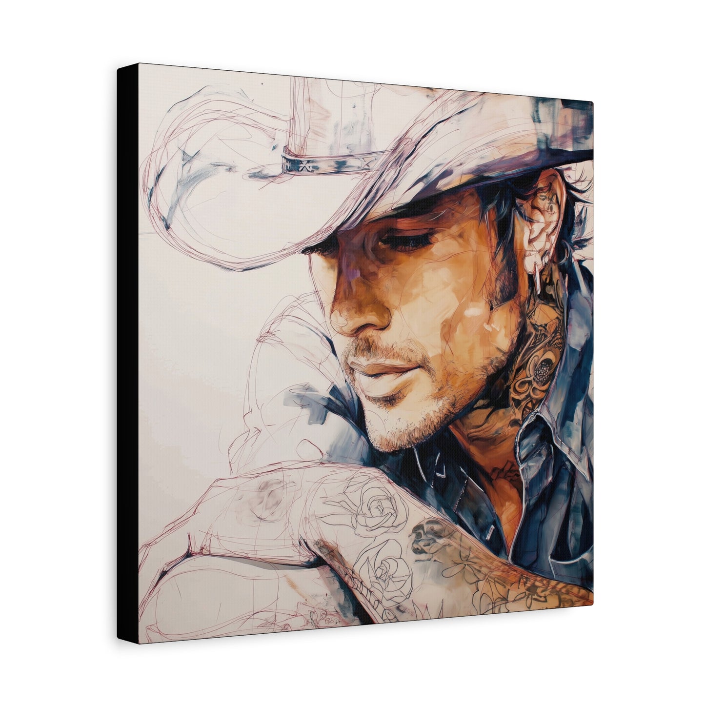 Gallery Wrapped Canvas, Wranglers and Wreckage Art Canvas, Erotic Pinup Art Canvas – Wade