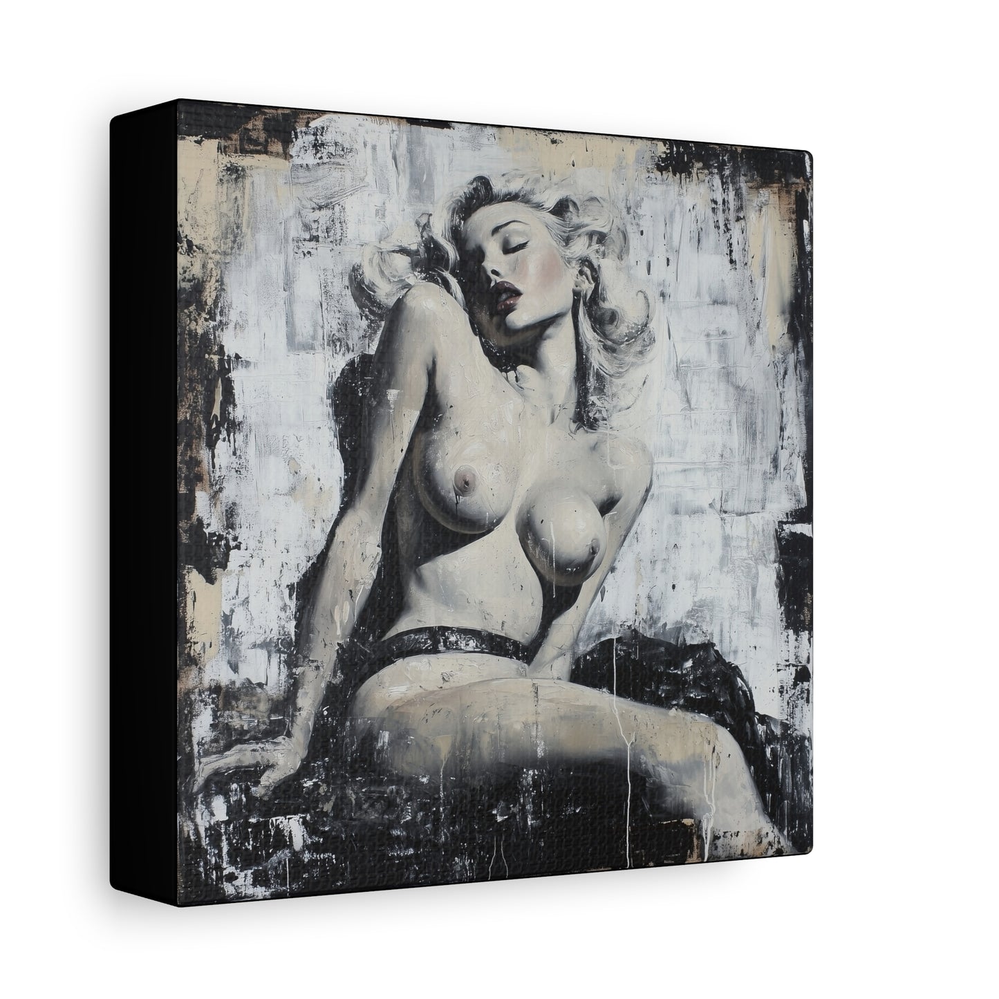 Gallery Wrapped Canvas, Guilt and Grit Adult Art Canvas, Erotic Pinup Art Canvas – Livia