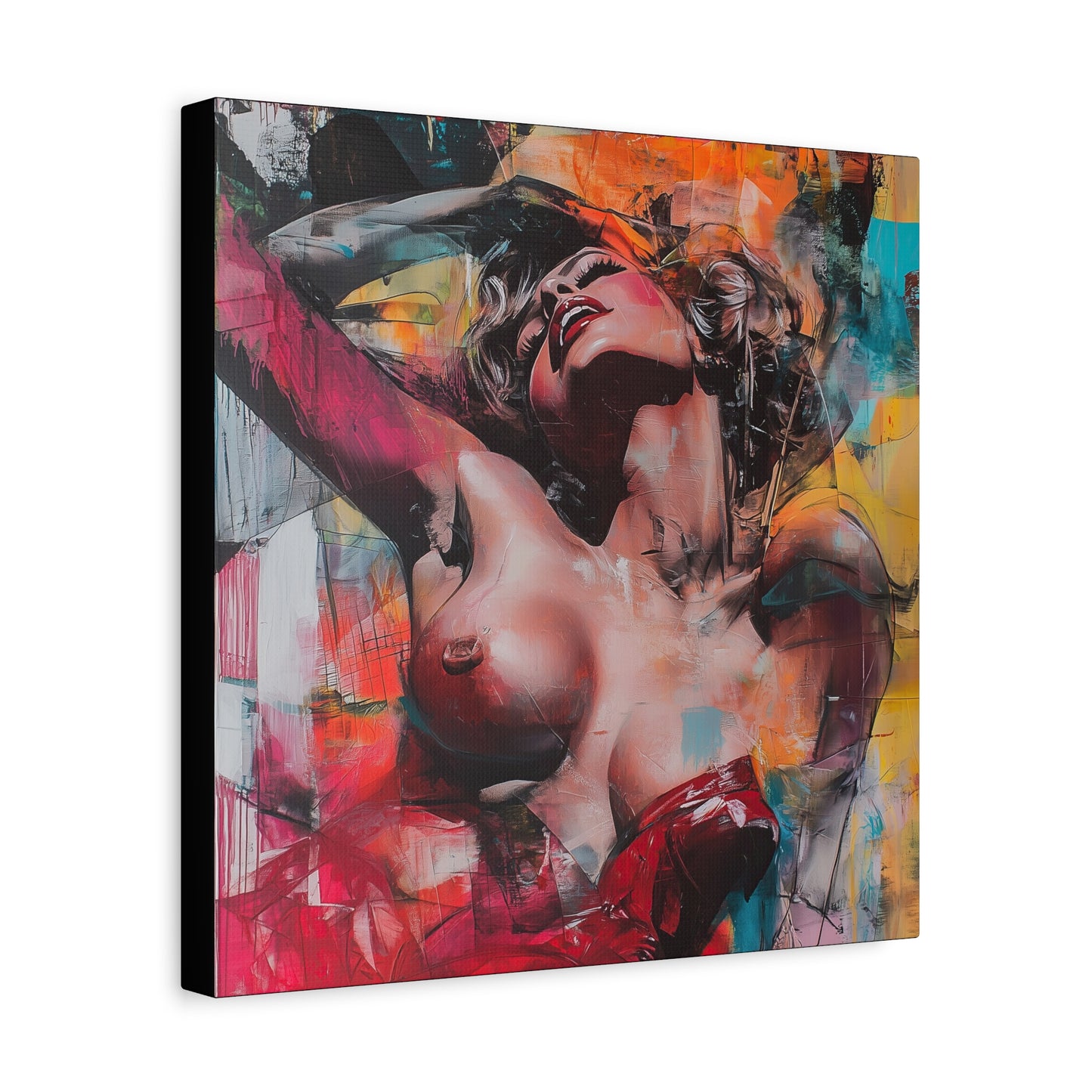 Gallery Wrapped Canvas, Guilt and Grit Adult Art Canvas, Erotic Pinup Art Canvas – Marlowe