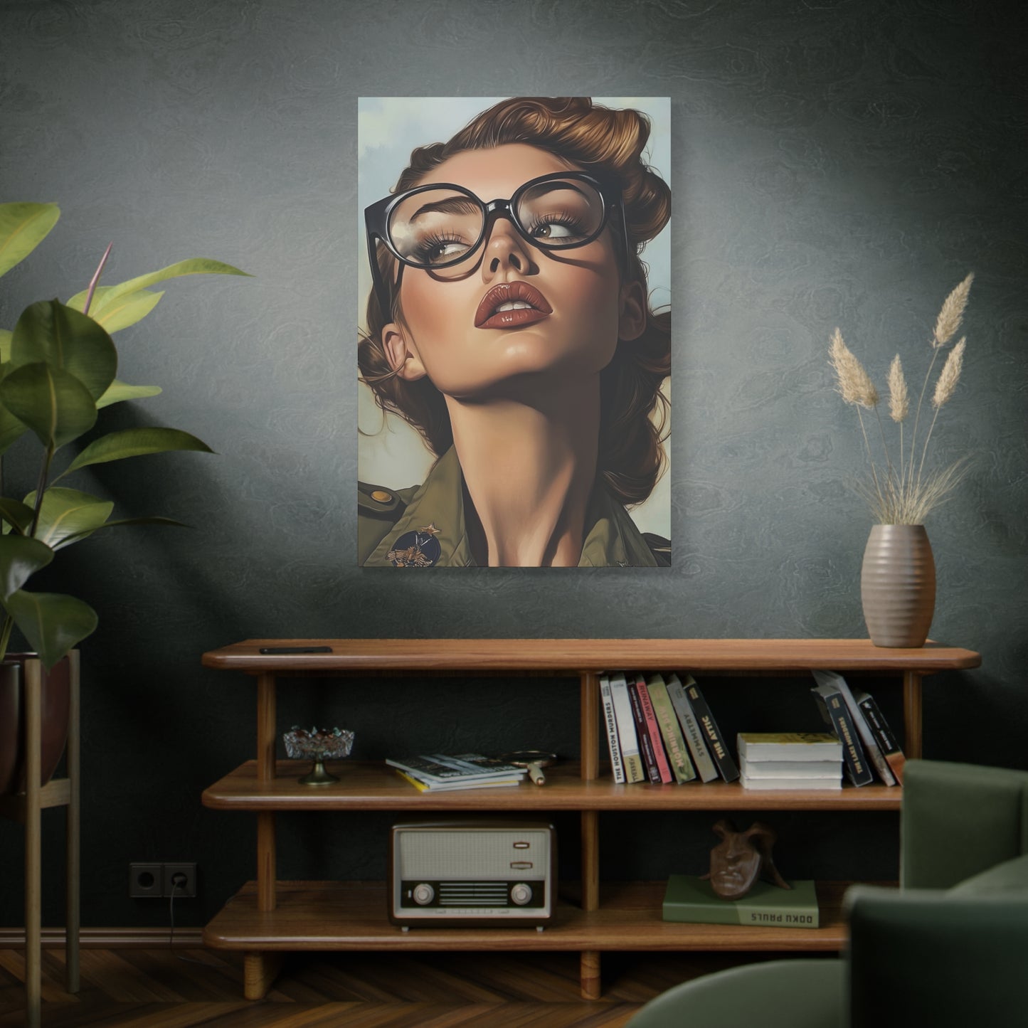 Gallery Wrapped Canvas, Liberty and Lace Art Canvas, Erotic Pinup Art Canvas – Penelope