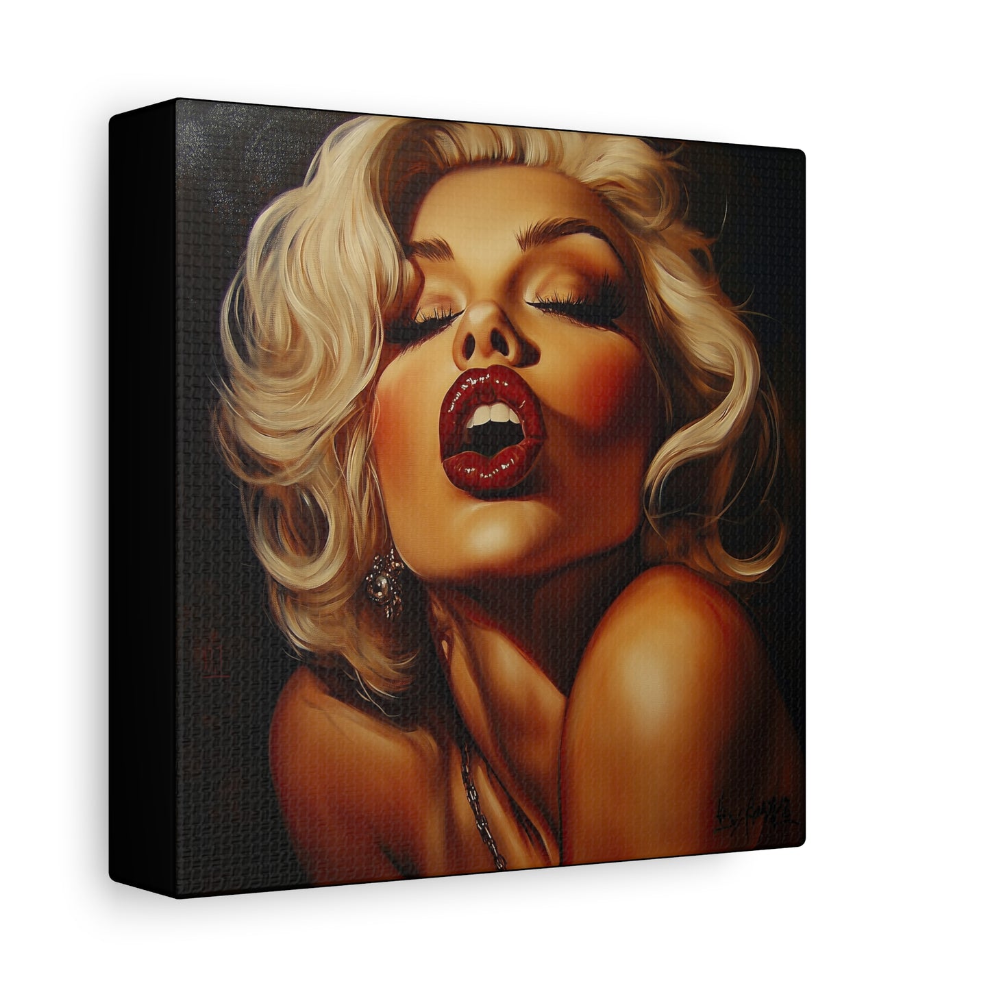 Gallery Wrapped Canvas, Guilt and Grit Adult Art Canvas, Erotic Pinup Art Canvas – Evangeline