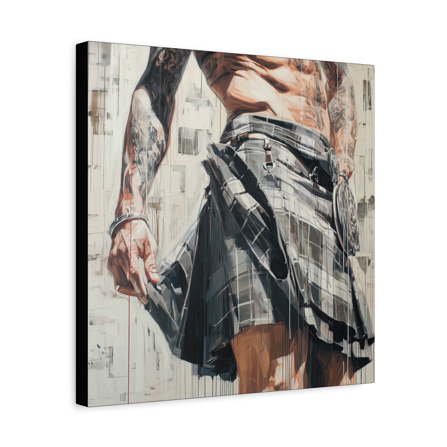 Gallery Wrapped Canvas, Kilts and Carnage Art Canvas, Erotic Pinup Art Canvas – Torin