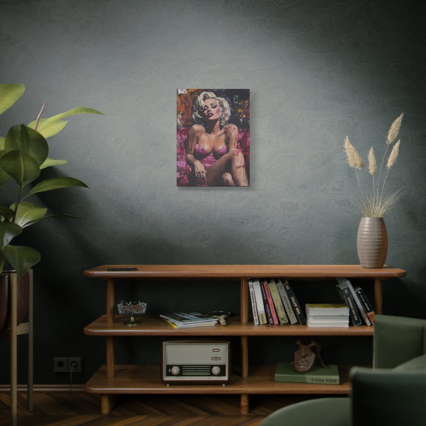 Gallery Wrapped Canvas, Guilt and Grit Art Canvas, Erotic Pinup Art Canvas – Alexis