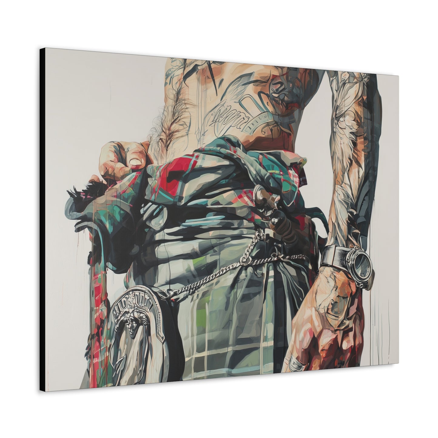 Gallery Wrapped Canvas, Kilts and Carnage Art Canvas, Erotic Pinup Art Canvas – Rory