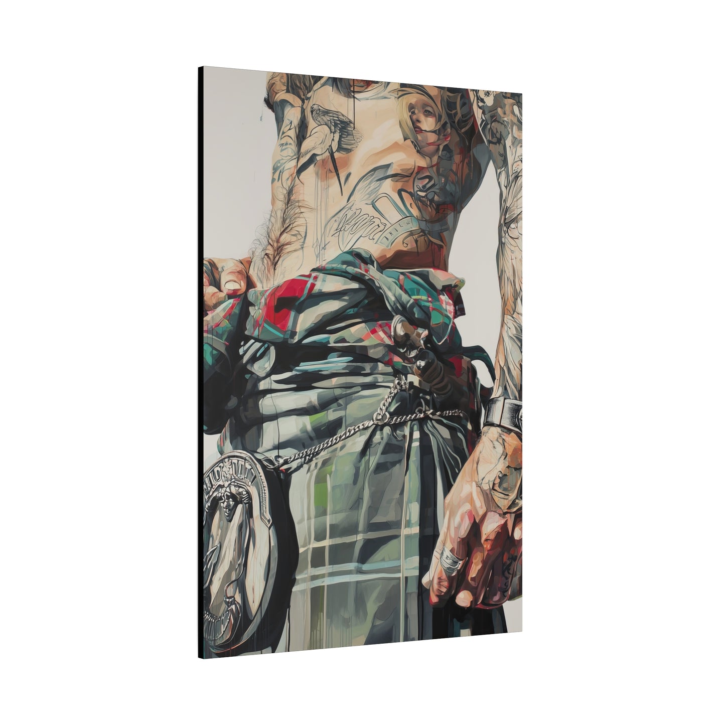 Gallery Wrapped Canvas, Kilts and Carnage Art Canvas, Erotic Pinup Art Canvas – Fraser