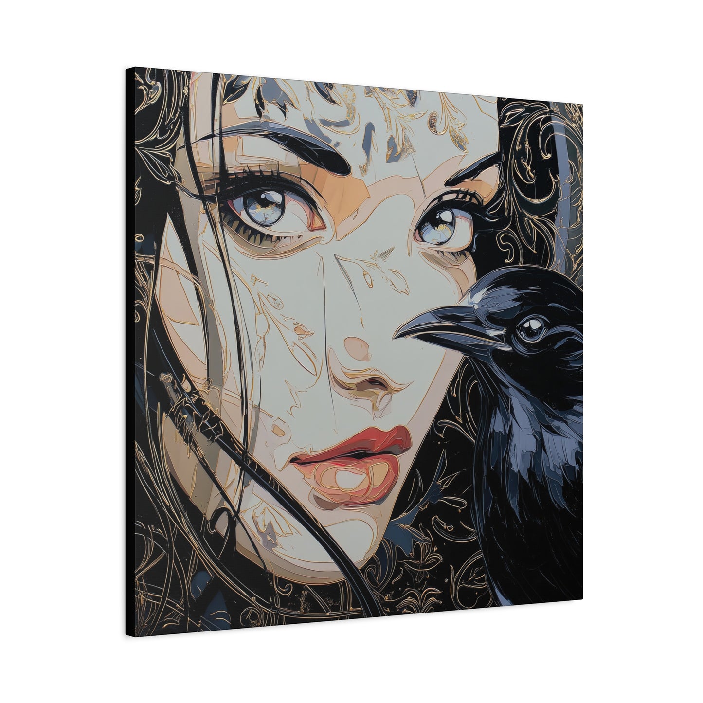 Gallery Wrapped Canvas, Myth and Bones Gothic Art Canvas, Dark Muse Canvas - Luxor
