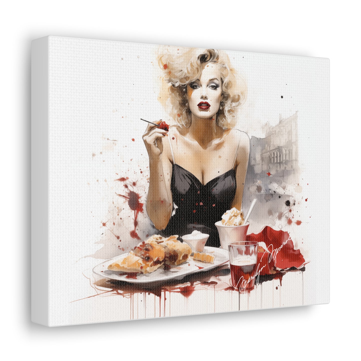 Canvas Wall Art, Gallery Wrapped Pop Art, Celebrity Wall Art – Marilyn Monroe - Cafe