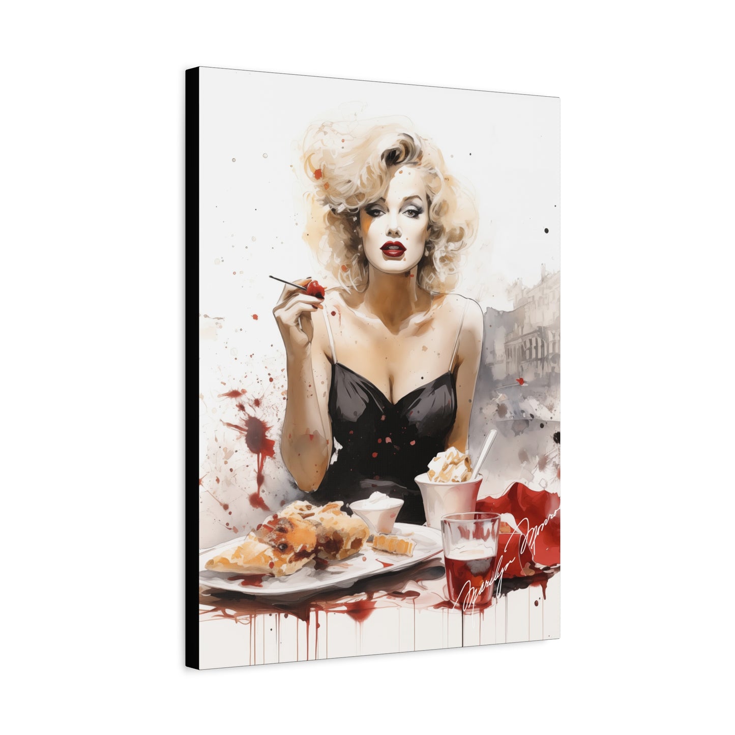 Canvas Wall Art, Gallery Wrapped Pop Art, Celebrity Wall Art – Marilyn Monroe - Cafe