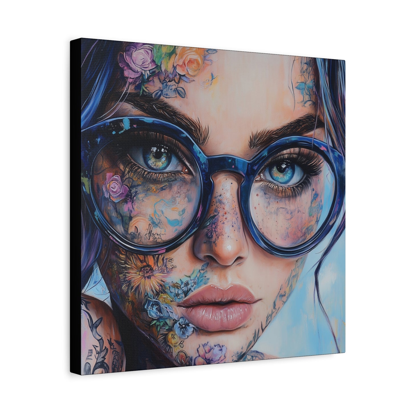Canvas Gallery Wrap, Ladies in Lenses Wall Art, Abstract Femme Girl Art - Sara