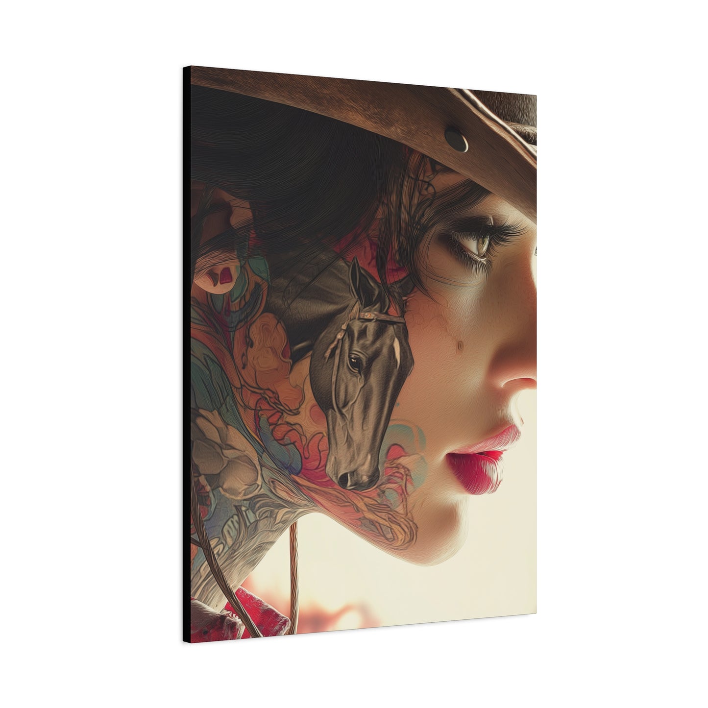 Gallery Wrapped Canvas, Wranglers and Wreckage Art Canvas, Erotic Pinup Art Canvas – Juniper