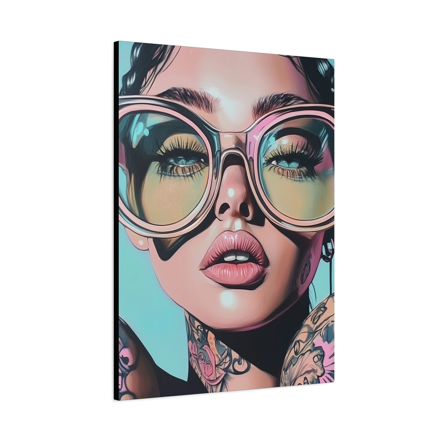 Canvas Gallery Wrap, Ladies in Lenses Wall Art, Abstract Femme Girl Art - Kiki