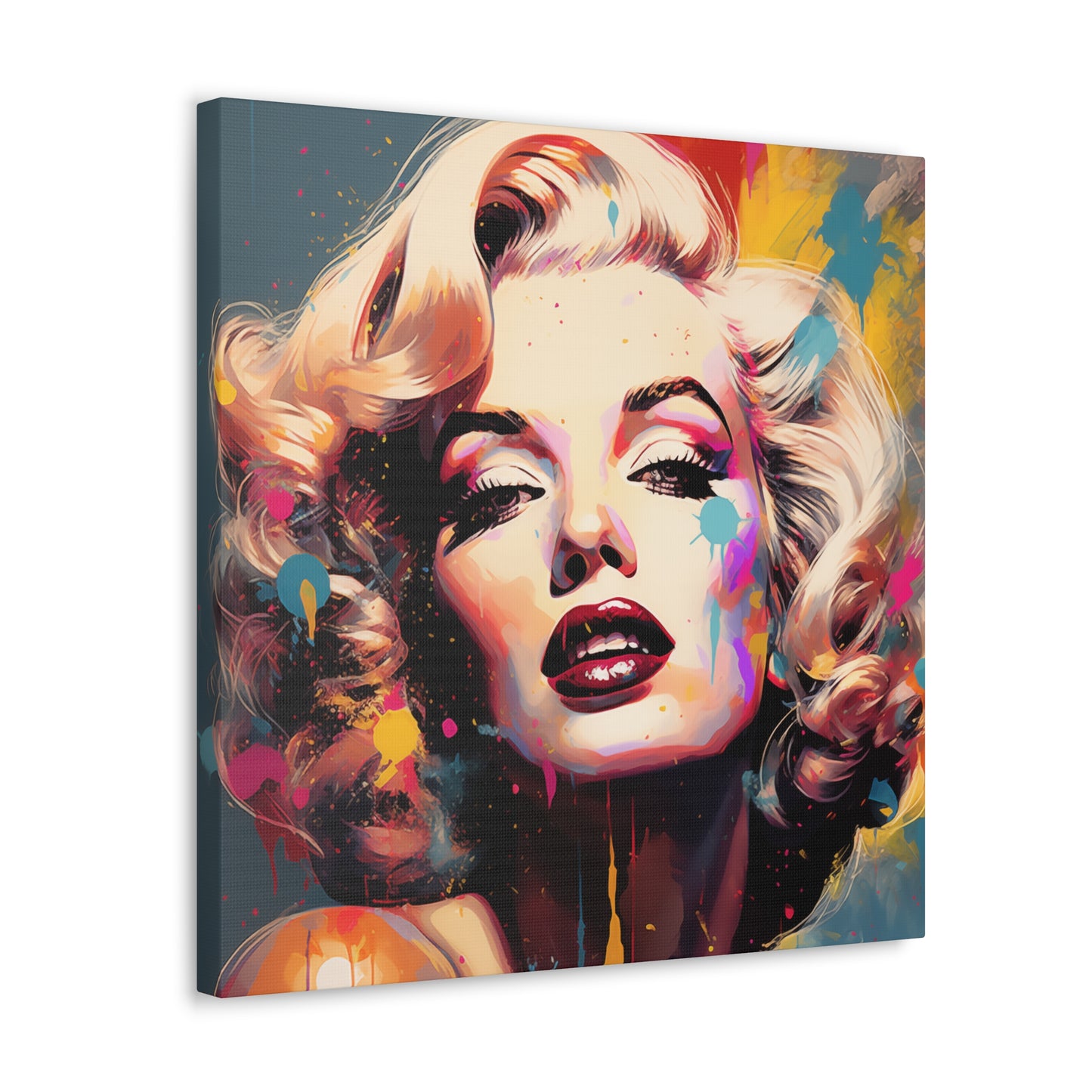 Canvas Wall Art, Gallery Wrapped Pop Art, Celebrity Wall Art – Marilyn Monroe - Abstract