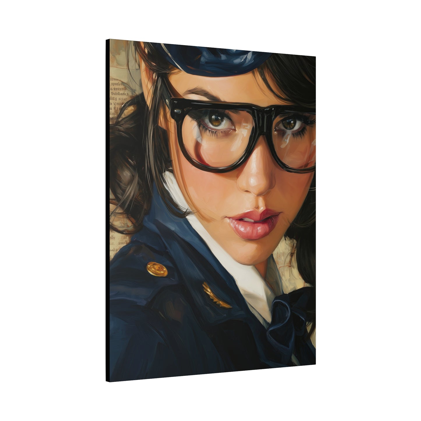 Gallery Wrapped Canvas, Liberty and Lace Art Canvas, Erotic Pinup Art Canvas – Lizzy