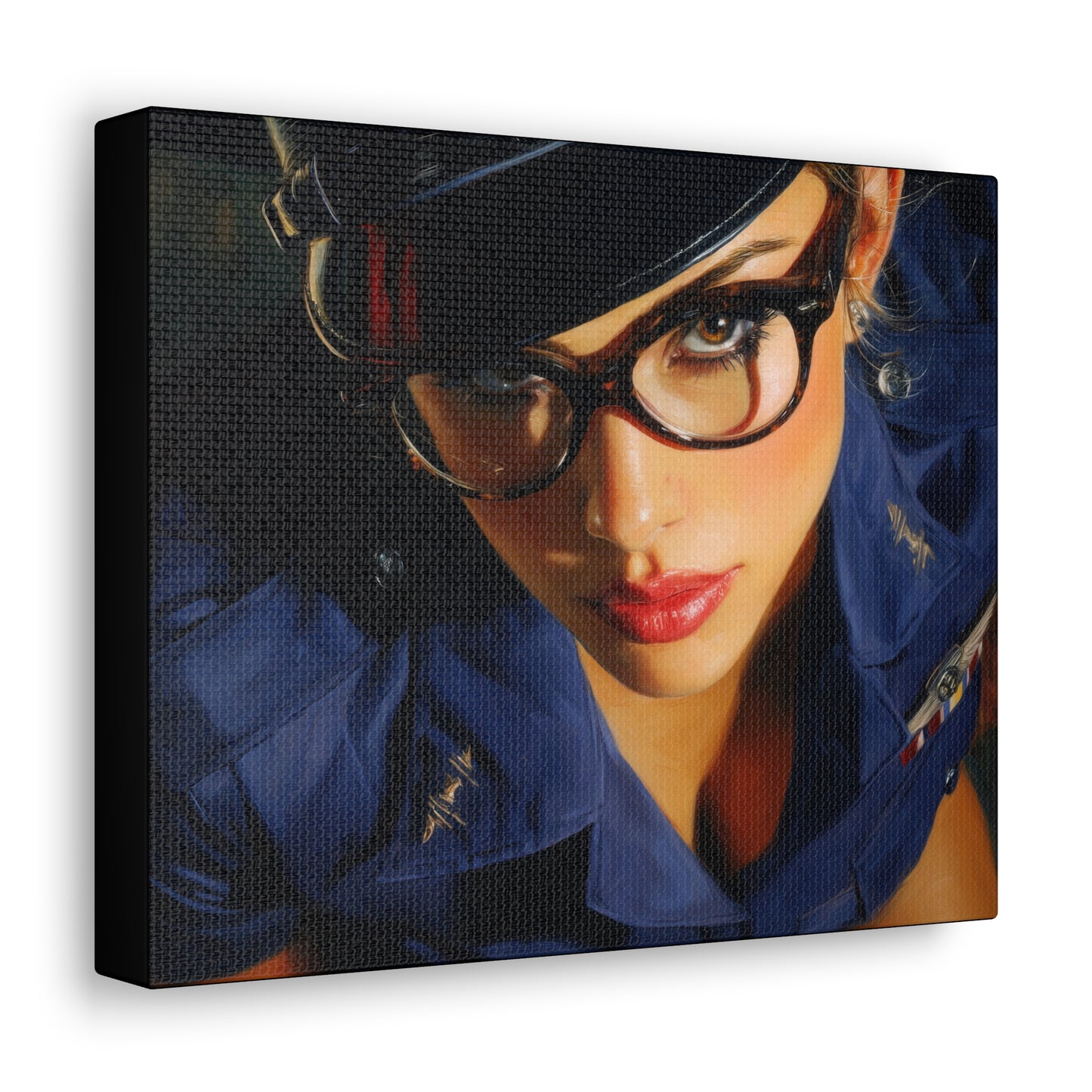 Gallery Wrapped Canvas, Liberty and Lace Art Canvas, Erotic Pinup Art Canvas – Janice