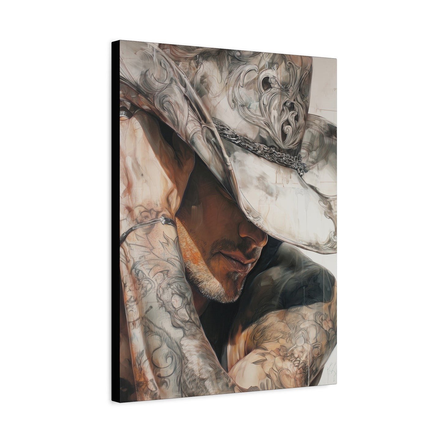 Gallery Wrapped Canvas, Wranglers and Wreckage Art Canvas, Erotic Pinup Art Canvas – Chase