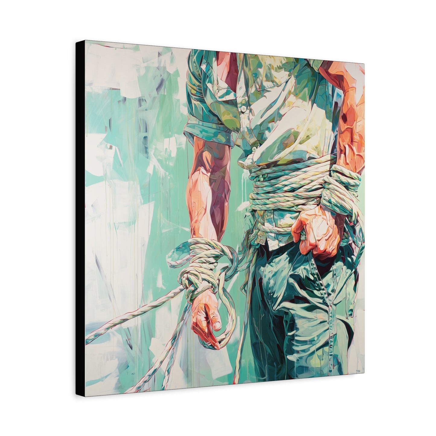 Gallery Wrapped Canvas, Ropes and Reverence Art Canvas, Erotic Shibari Art Canvas – Jiro