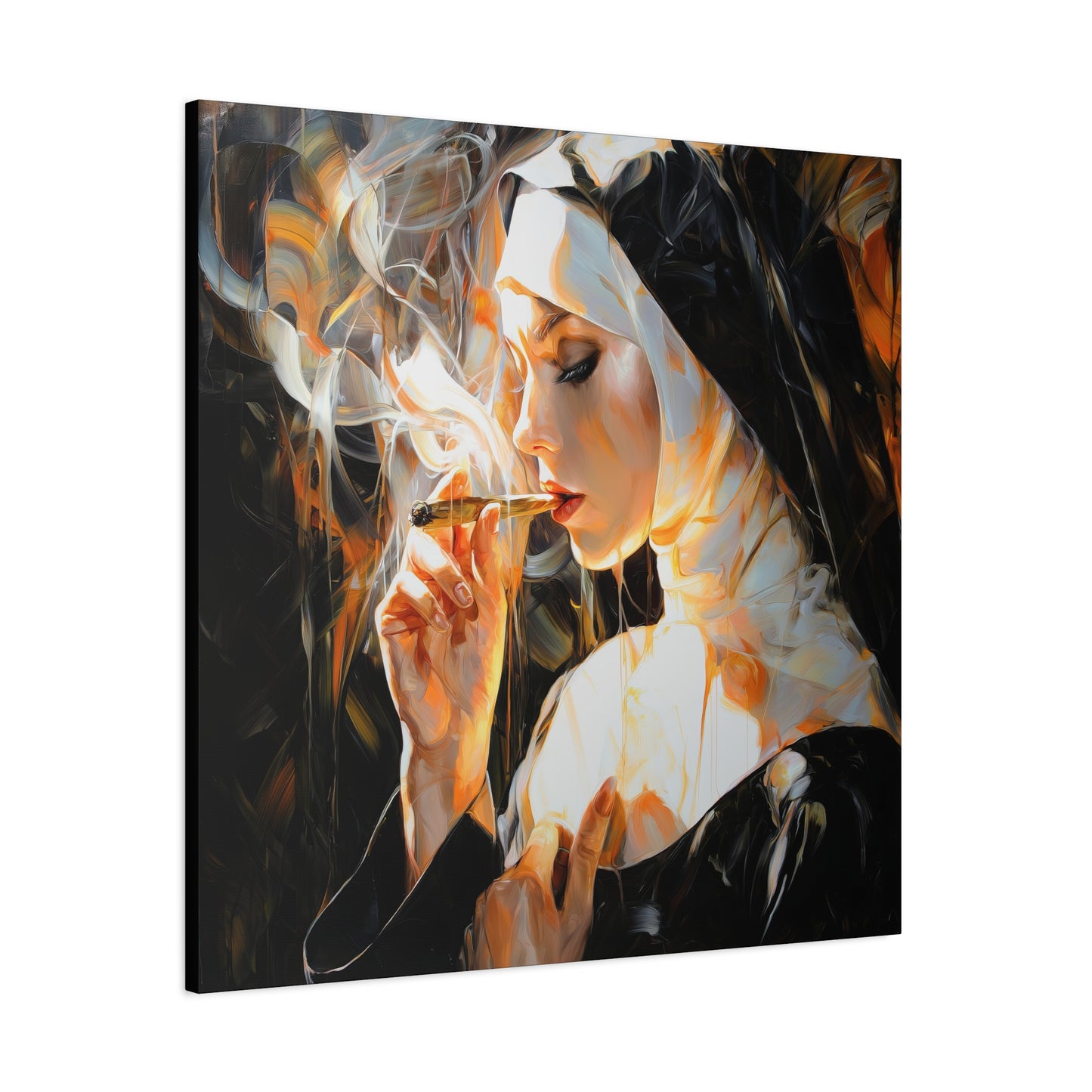 Gallery Wrapped Canvas, Habits and Heresy Art Canvas, Naughty Nuns Art Canvas – Sister Benedicta