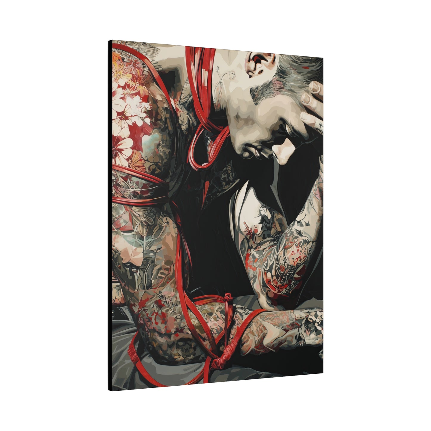 Gallery Wrapped Canvas, Ropes and Reverence Art Canvas, Erotic Shibari Art Canvas – Dorian