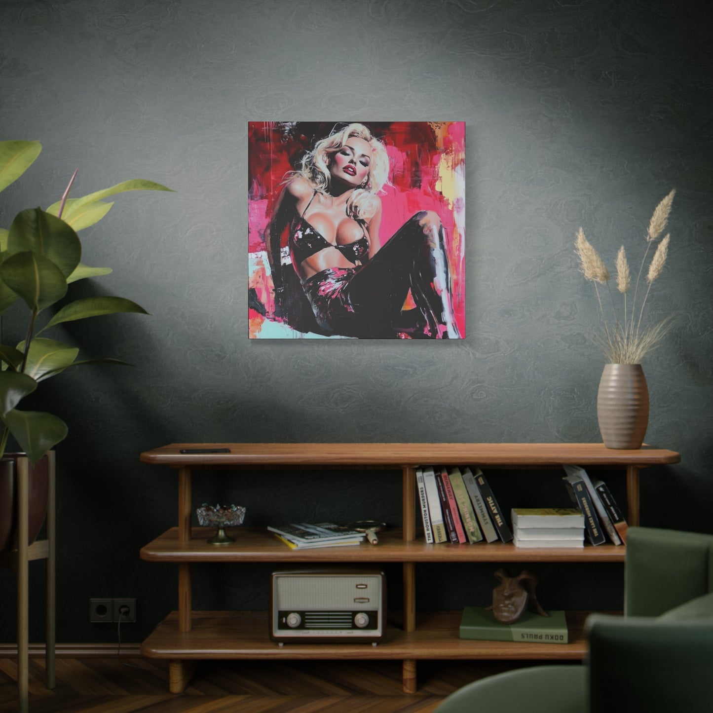 Gallery Wrapped Canvas, Guilt and Grit Adult Art Canvas, Erotic Pinup Art Canvas – Lila