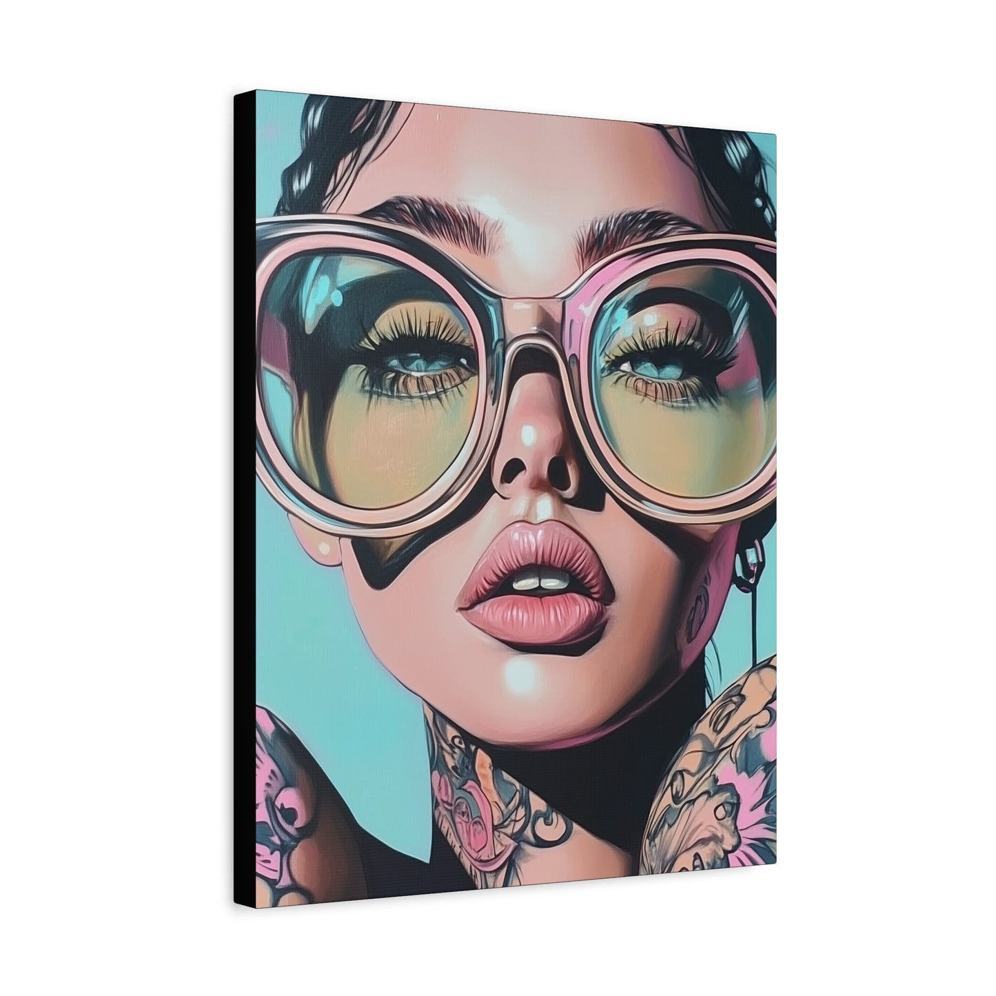 Canvas Gallery Wrap, Ladies in Lenses Wall Art, Abstract Femme Girl Art - Kiki