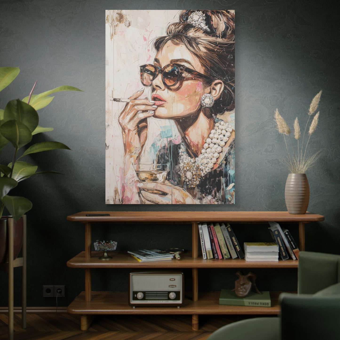 Gallery Wrapped Canvas, The Diva Project Art Canvas, Pinup Art Canvas – Audrey Hepburn - TWO