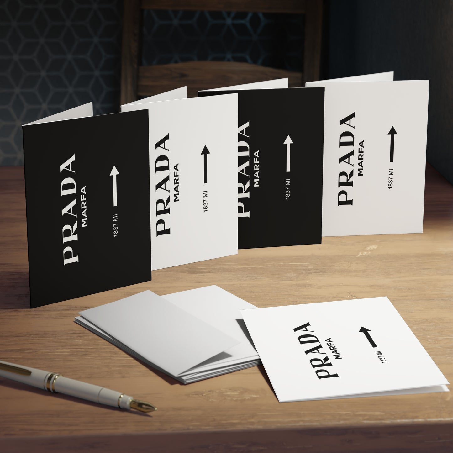 1837 Miles to MARFA - Cards Multi-Design Greeting Cards (5-Pack)