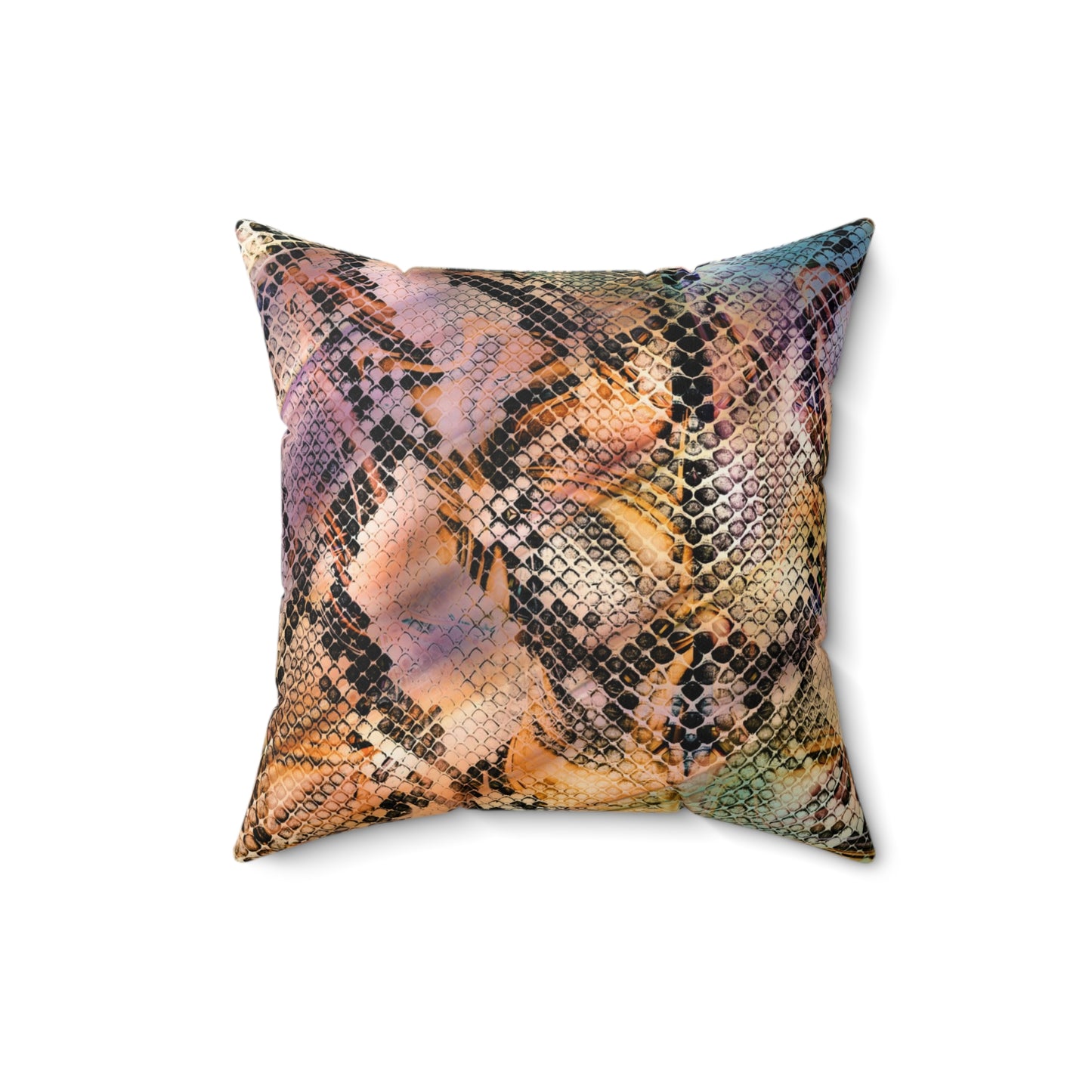 Glam Snake Skin - Serpent Print Throw Pillow - Decorative Fashion Pillow - Snake Print