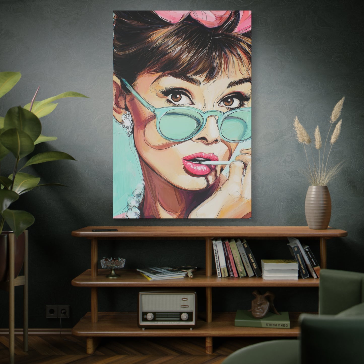 Gallery Wrapped Canvas, The Diva Project Art Canvas, Pinup Art Canvas – Audrey Hepburn - ELEVEN