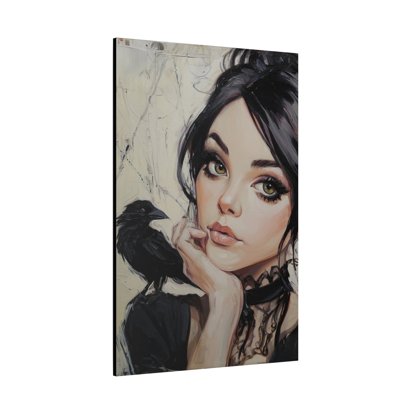 Gallery Wrapped Canvas, Myth and Bones Gothic Art Canvas, Dark Muse Canvas - Verity