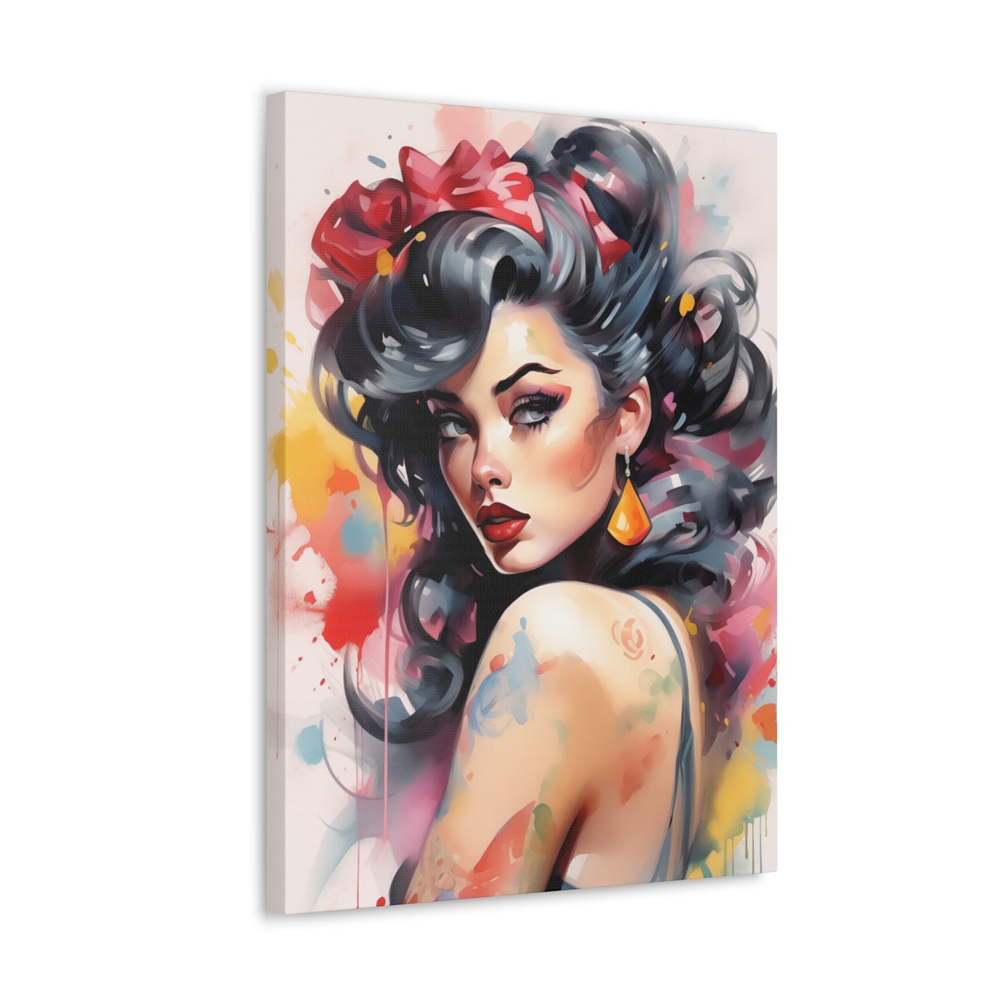 Canvas Wall Art, Gallery Wrapped Pop Art, Femme Doll Wall Art – Genevieve