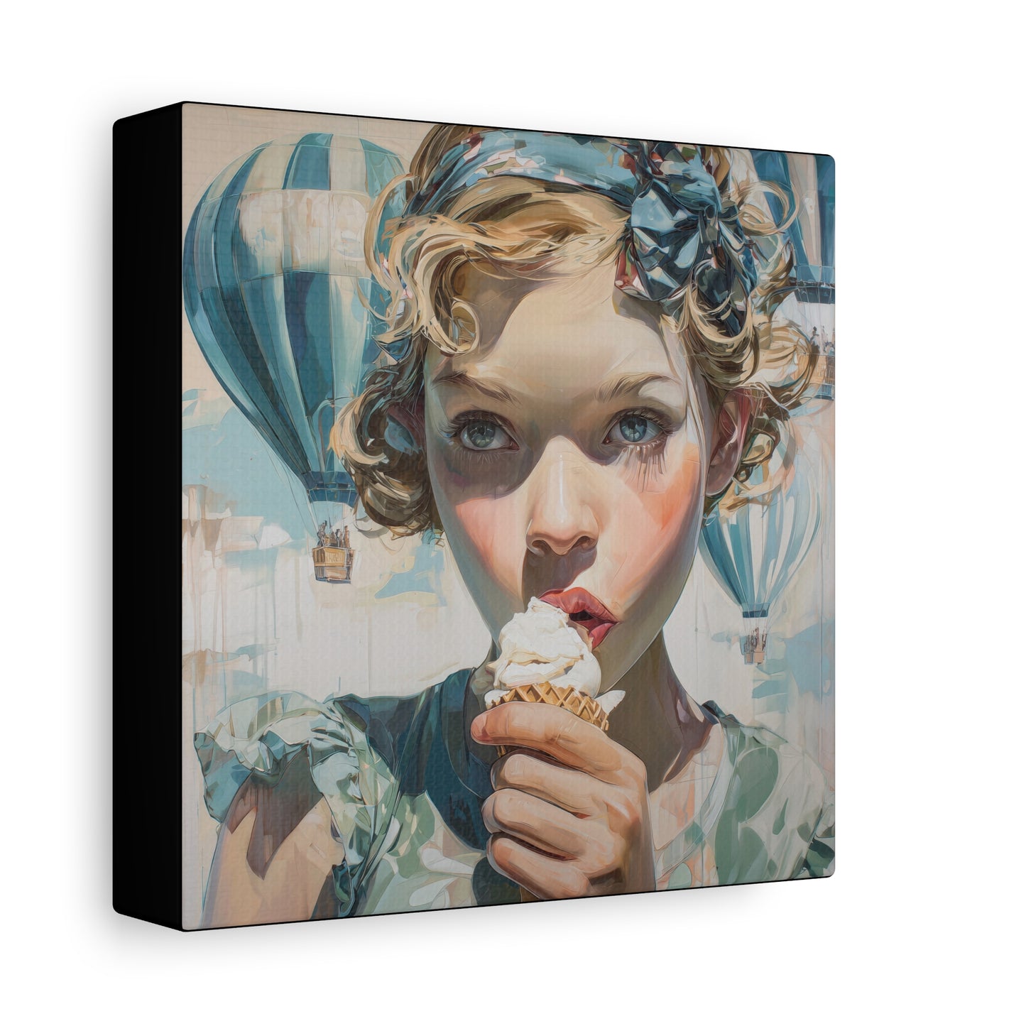 Gallery Wrapped Canvas, Sweet Summer Nostalgia, Sugar and Spice Art Canvas, Ice Cream Dreams Art – Lottie