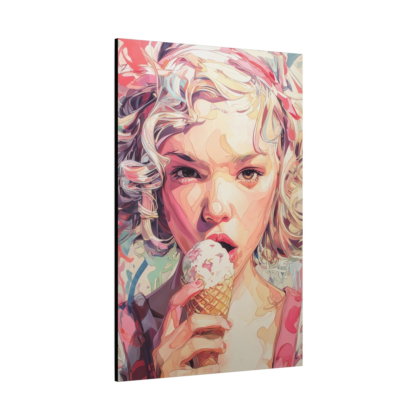 Gallery Wrapped Canvas, Sweet Summer Nostalgia, Sugar and Spice Art Canvas, Ice Cream Dreams Art – Rosie