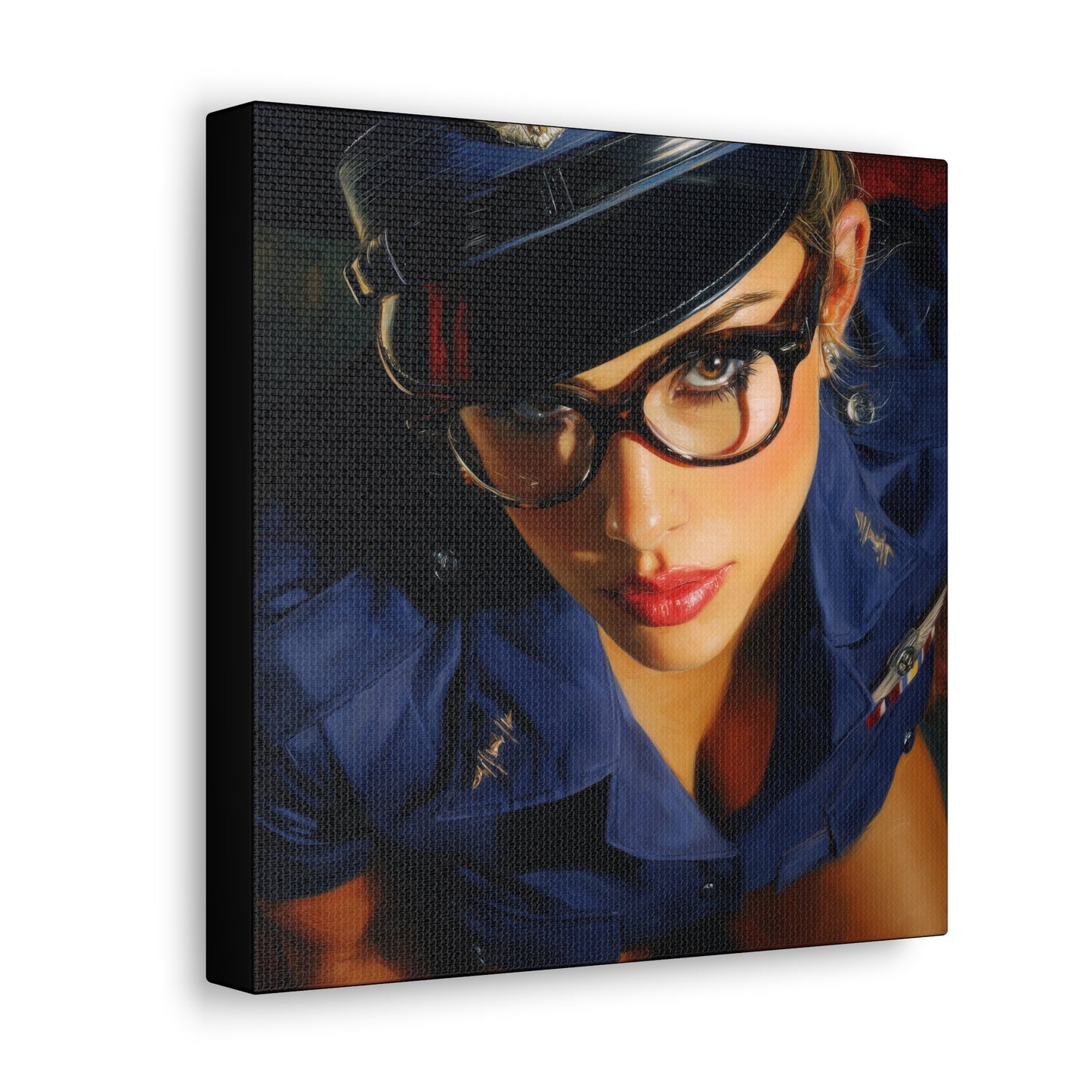 Gallery Wrapped Canvas, Liberty and Lace Art Canvas, Erotic Pinup Art Canvas – Janice
