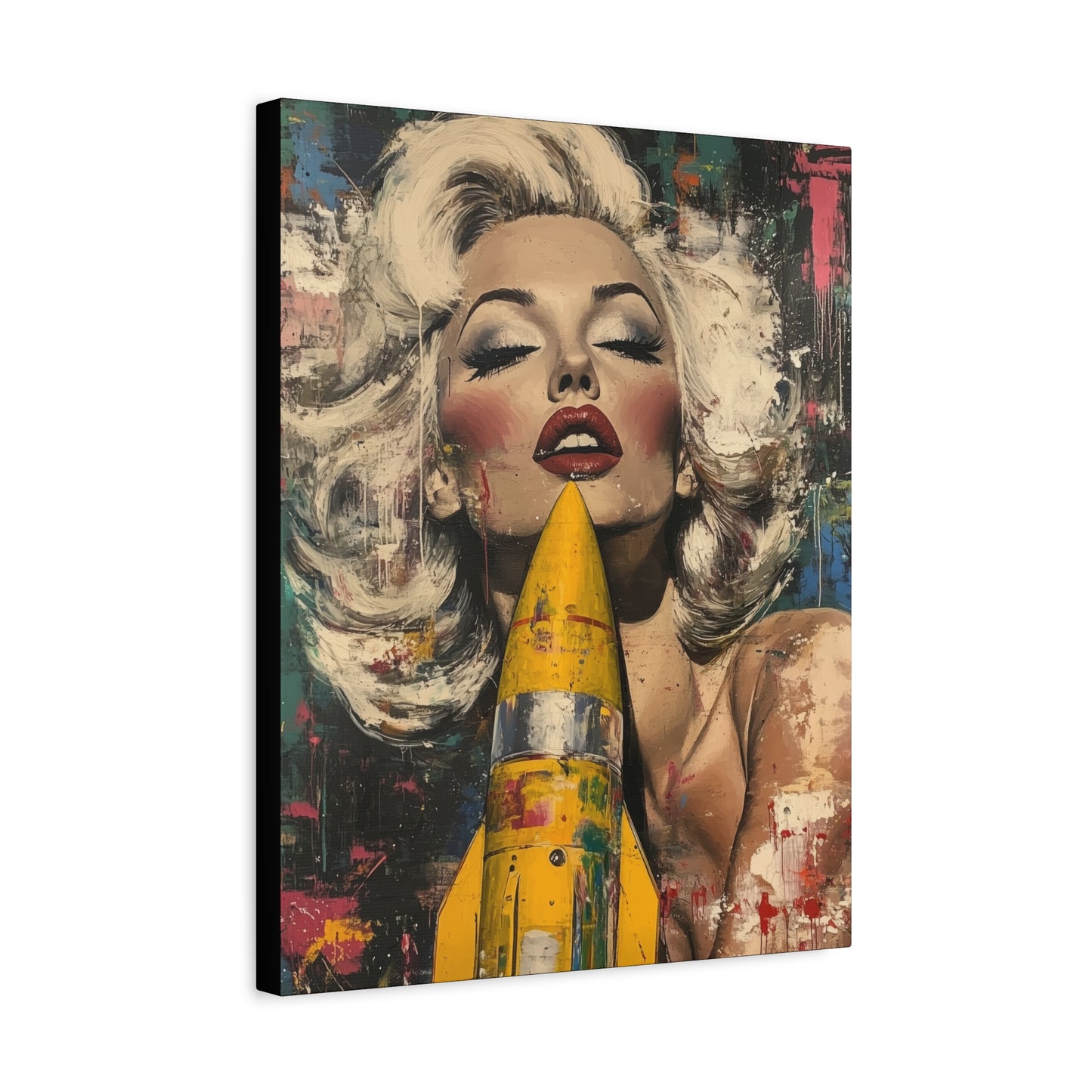 Gallery Wrapped Canvas, Guilt and Grit Adult Art Canvas, Erotic Pinup Art Canvas – Jennifer