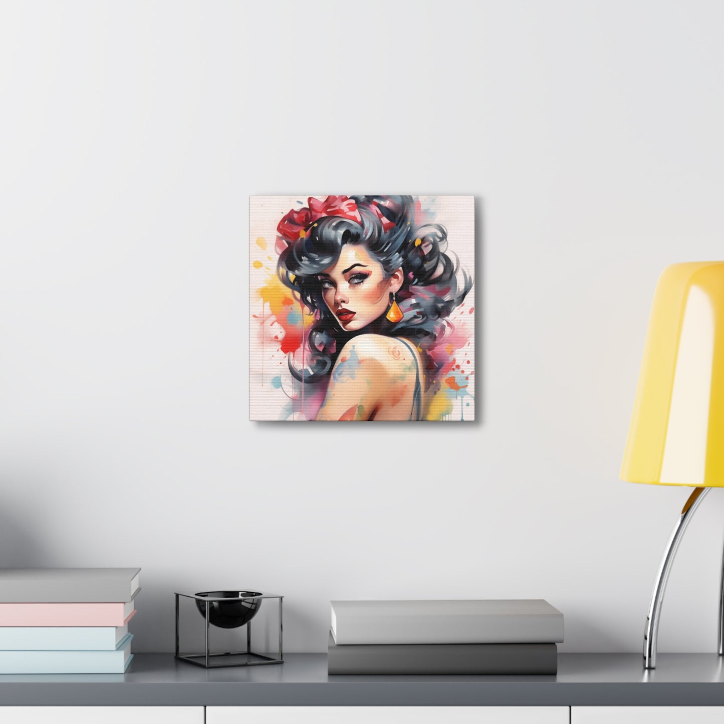 Canvas Wall Art, Gallery Wrapped Pop Art, Femme Doll Wall Art – Genevieve