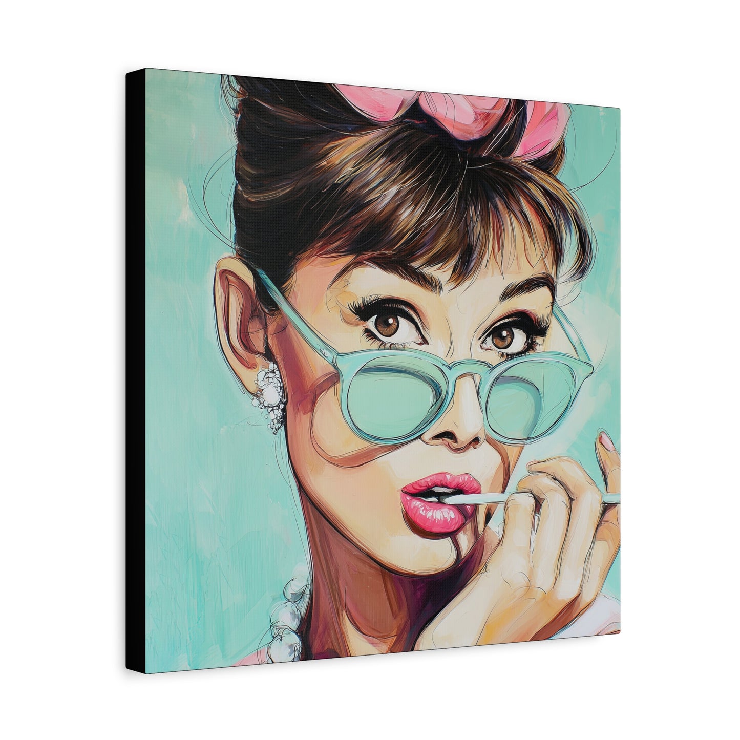 Gallery Wrapped Canvas, The Diva Project Art Canvas, Pinup Art Canvas – Audrey Hepburn - ELEVEN