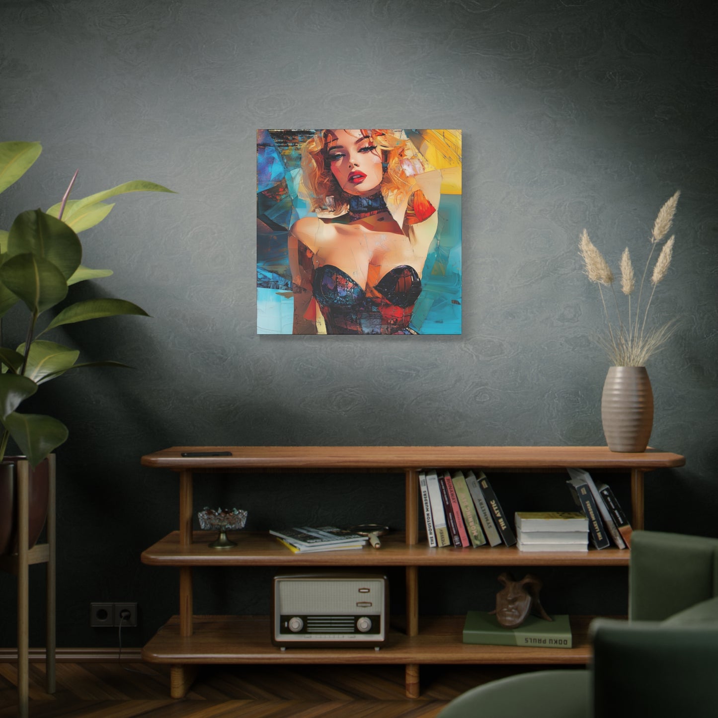 Gallery Wrapped Canvas, Guilt and Grit Adult Art Canvas, Erotic Pinup Art Canvas – Dahlia