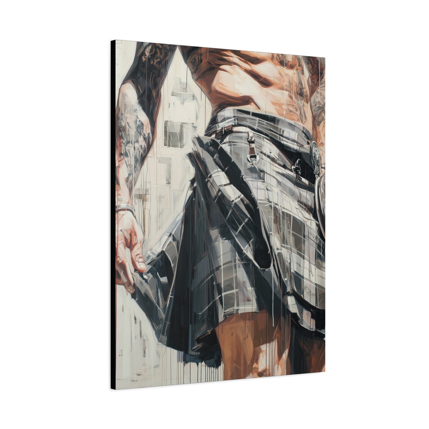 Gallery Wrapped Canvas, Kilts and Carnage Art Canvas, Erotic Pinup Art Canvas – Torin