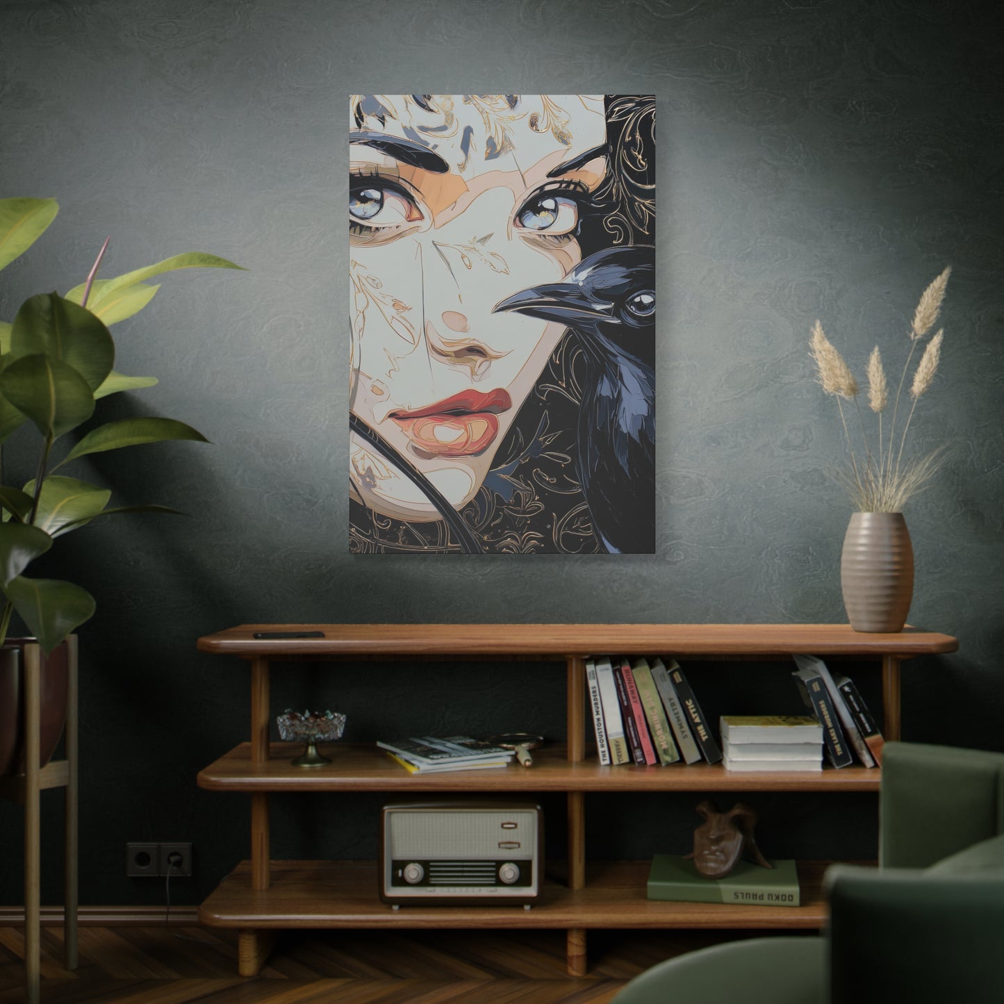 Gallery Wrapped Canvas, Myth and Bones Gothic Art Canvas, Dark Muse Canvas - Luxor