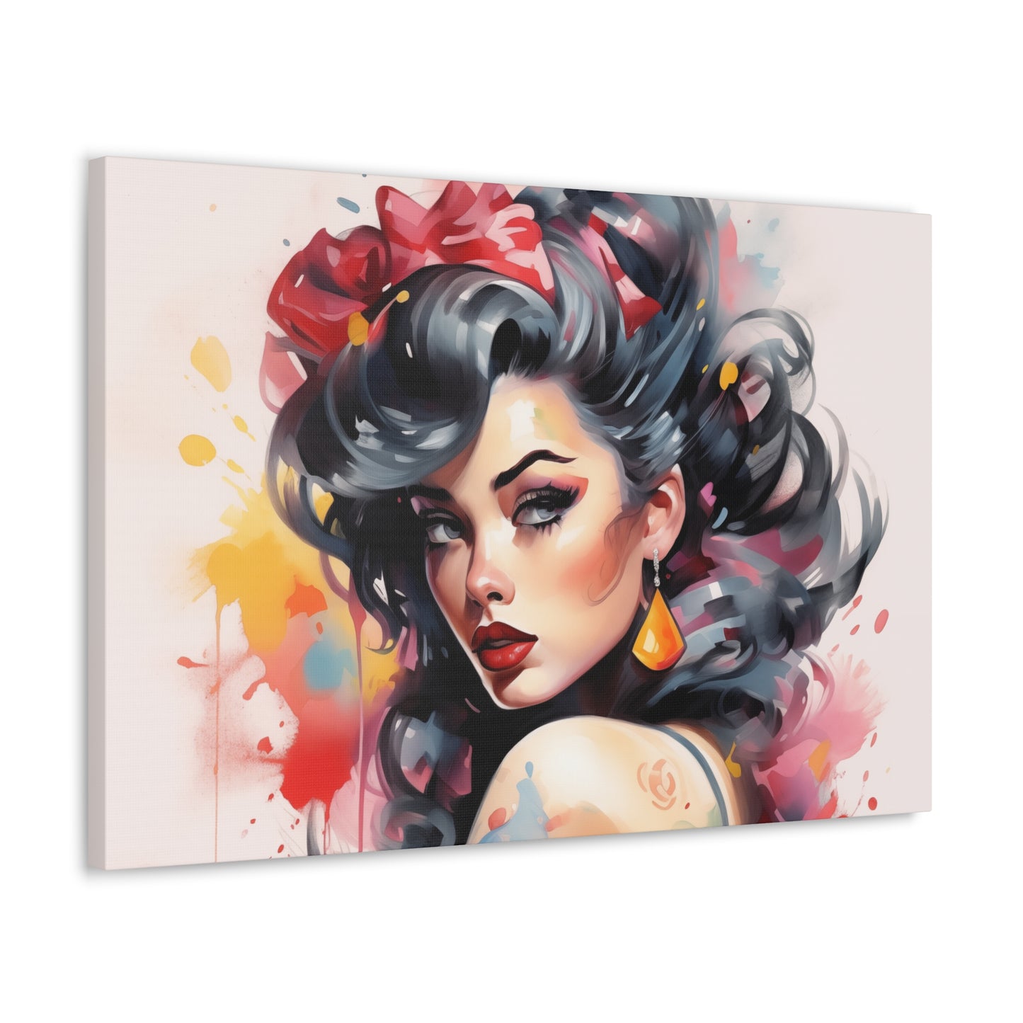 Canvas Wall Art, Gallery Wrapped Pop Art, Femme Doll Wall Art – Genevieve