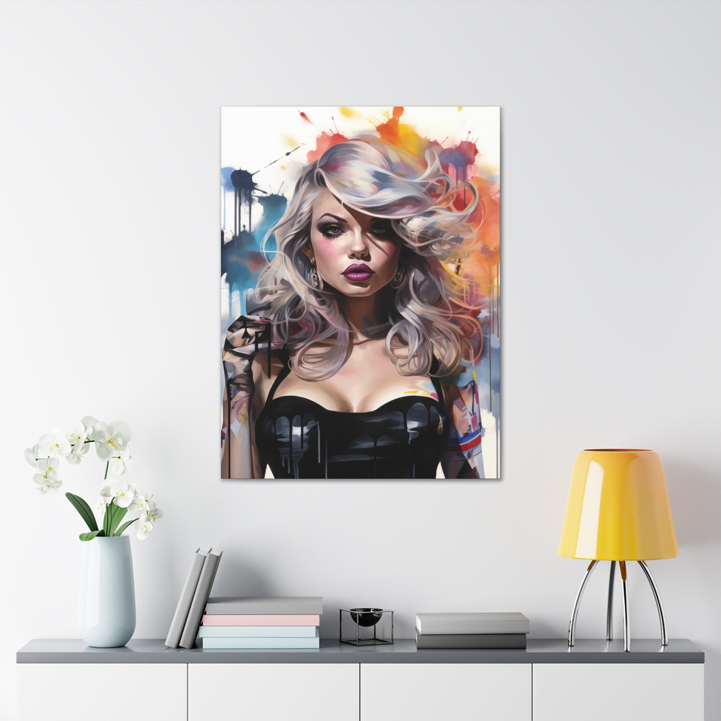 Canvas Wall Art, Gallery Wrapped Pop Art, Femme Doll Wall Art – Zephyr